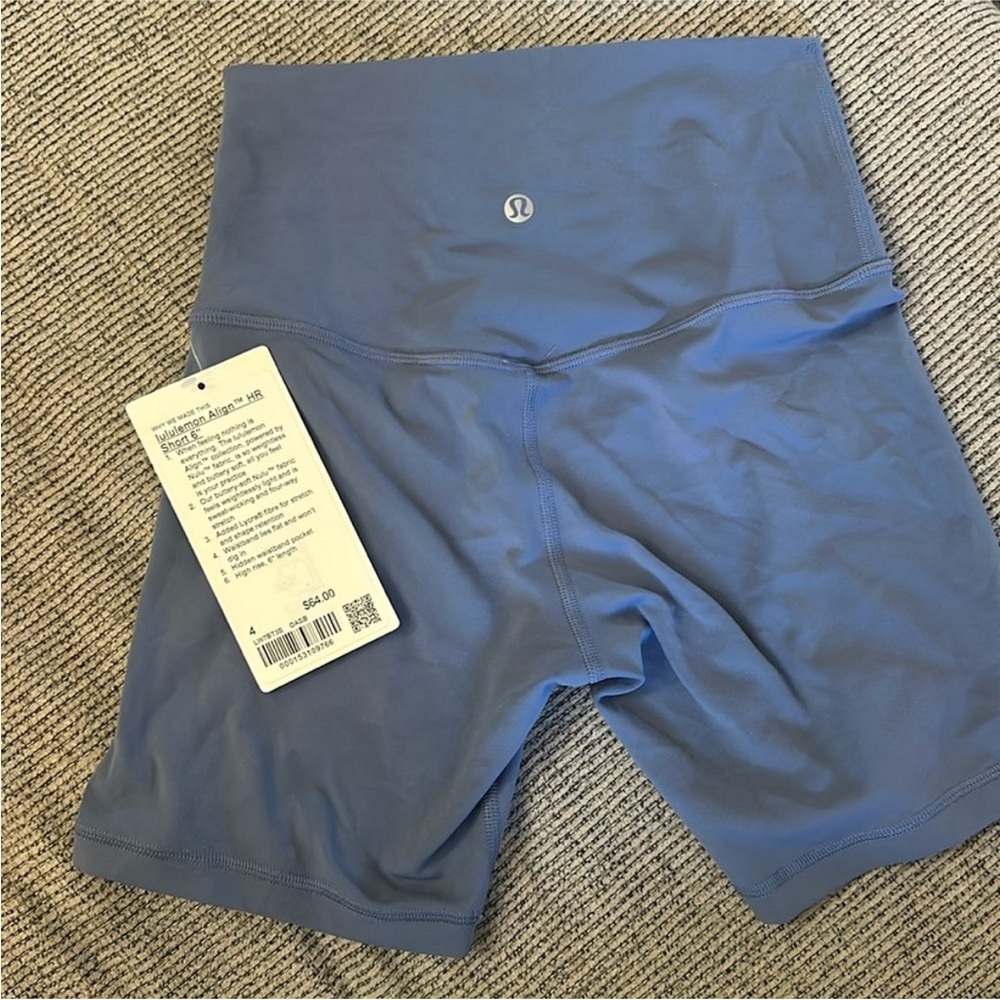 **SOLD**NWT Align 6” Short Lululemon in Oasis Blue - Picture 2 of 6